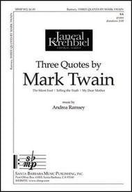 Three Quotes by Mark Twain SA choral sheet music cover Thumbnail